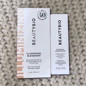 BeautyBio Illuminizing Blenddrops and Glofacial Concentrate bundle BNIB